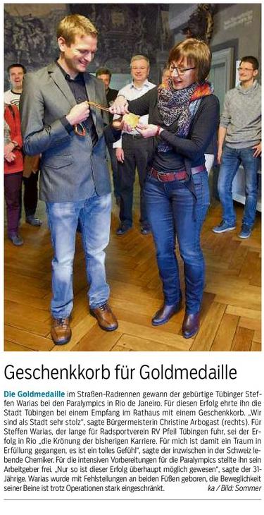 Ehrung Steffen Tagblatt 20161212